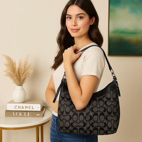 Coach Handbags - COACH F13744 Signature Ashley  Hobo Bag 
circa 2010-2019